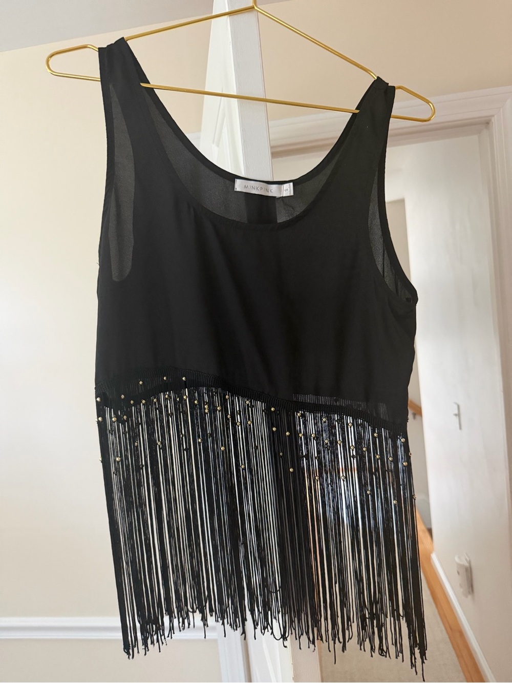 MINKPINK Fringe Crop Top